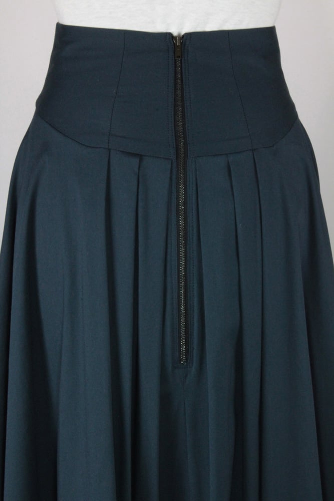 Image of POLISHED COTTON High Waist Suzanna Skirt