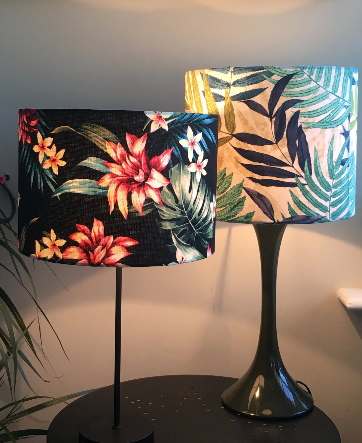 Image of Small Island Paradise Barkcloth Shade 30cm