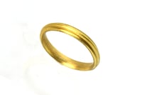 Image 1 of 18ct Round, grooved 'Strata' Ring by Chris Boland. Wedding Band