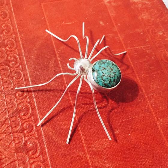Image of Sterling Silver Spider Brooch