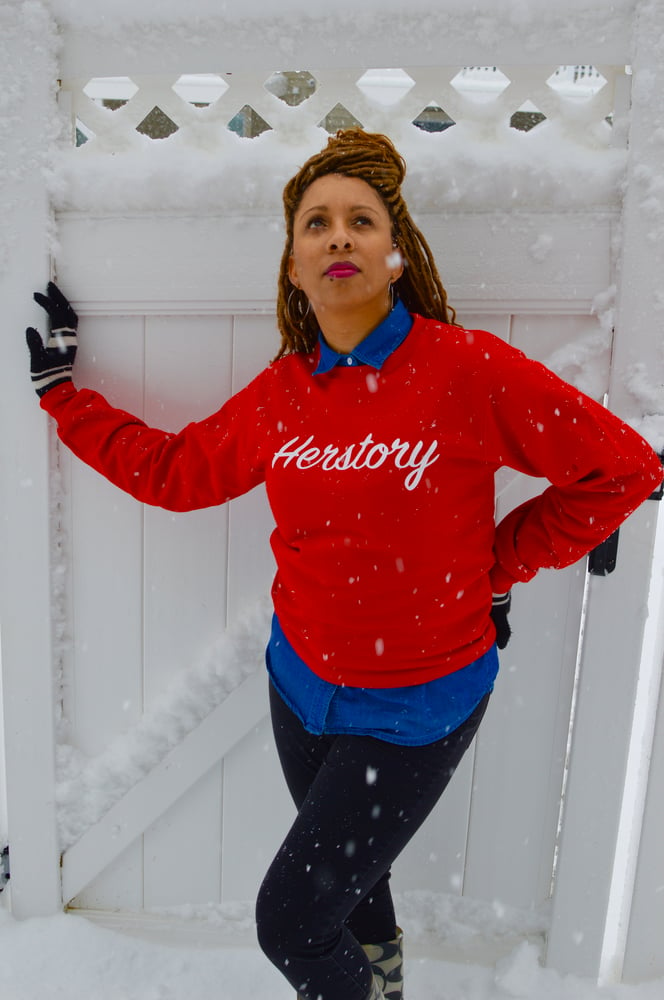 Image of Herstory  Sweatshirt - Cherry Red