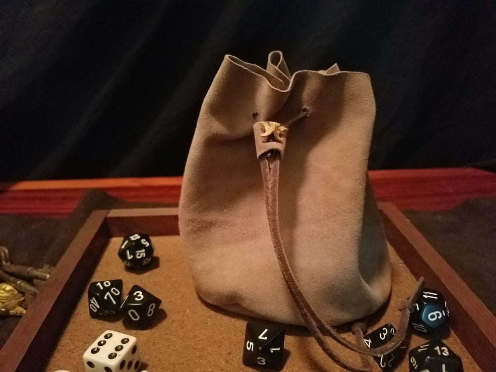 Image of Goat Suede Dice Bag (Smoke)