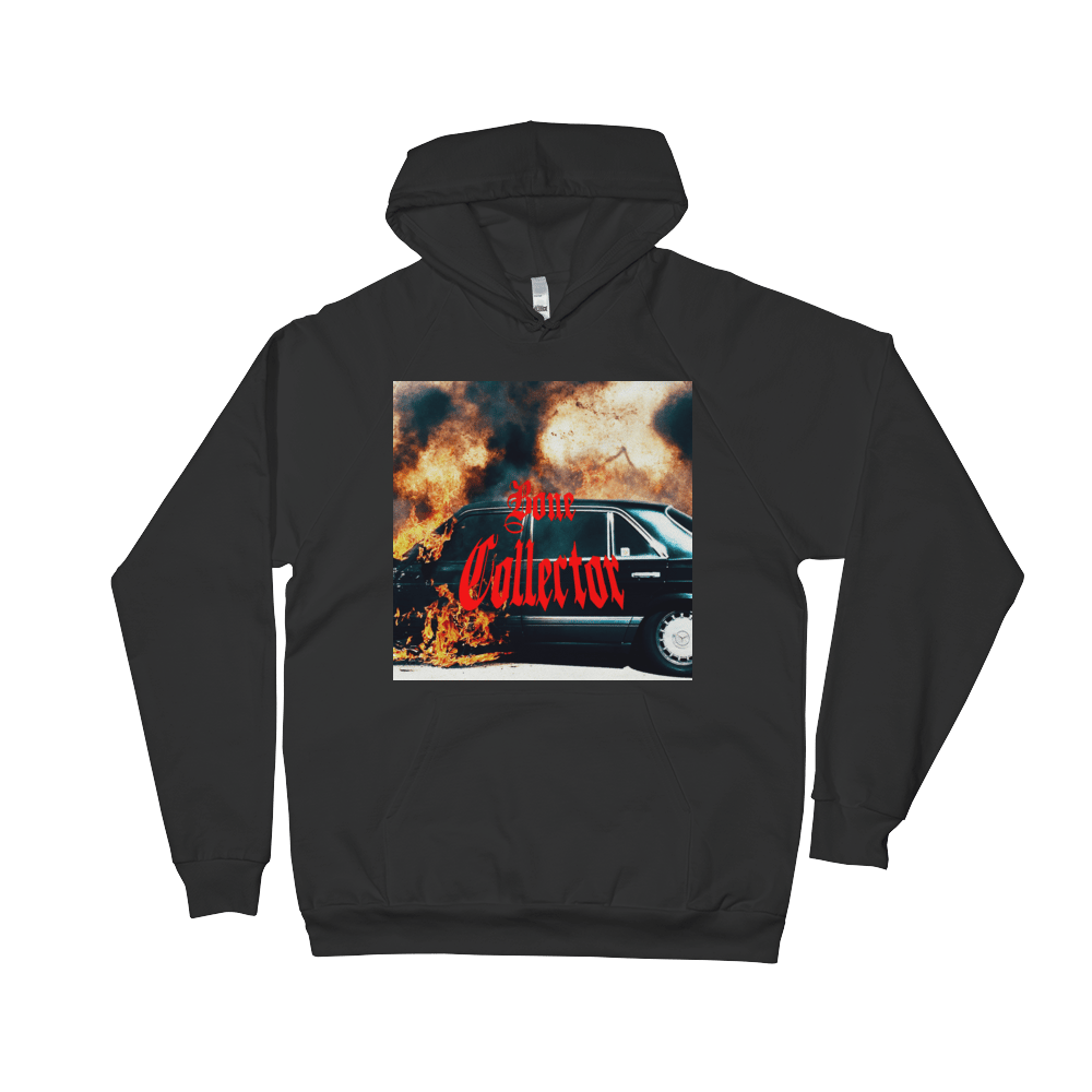 Image of "BONE FIRE BENZ" hoodie in black