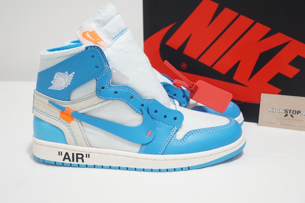 Image of Off-White x Jordan 1 Retro High OG - University Blue