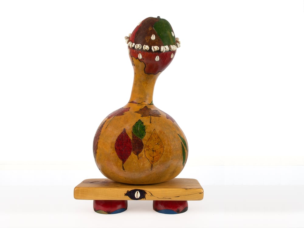 Image of Big Gourd with Wood Stand