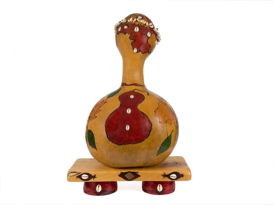 Image of Big Gourd with Wood Stand