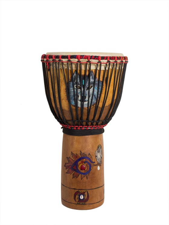 Image of Wolf Djembi Drum