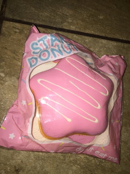 Image of Pink Puni maru/creamiicandy star donut squishy