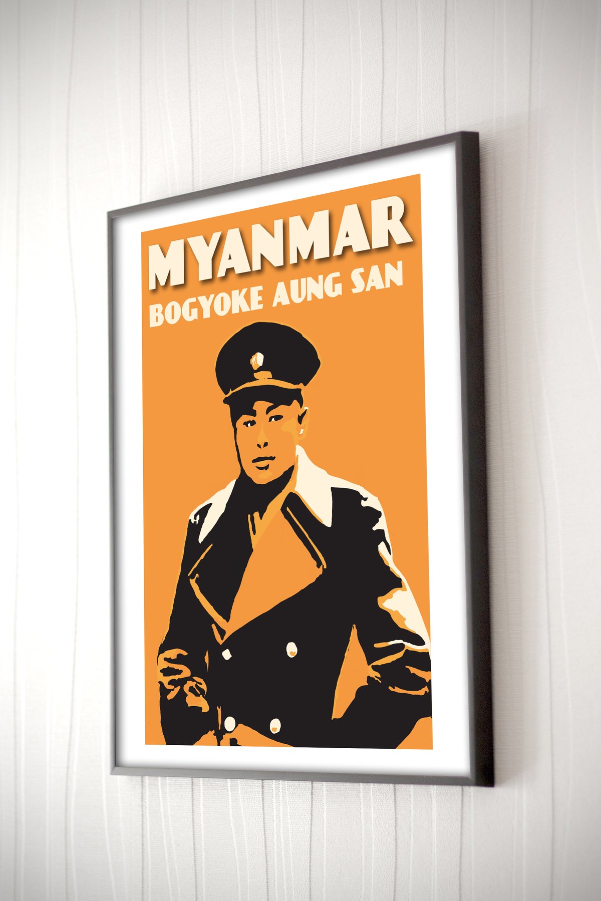 Image of Vintage poster Myanmar - Bogyoke Aung San - Fine Art Print 