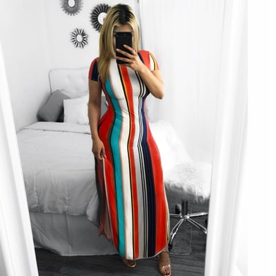 Image of Rebecca stripped maxi