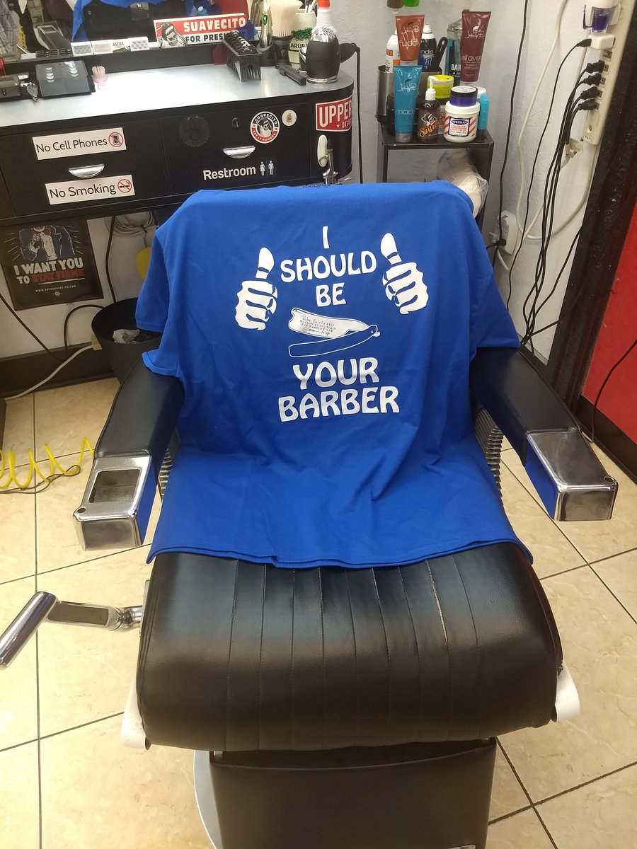 Image of I Should Be Your Barber T Shirt Blue