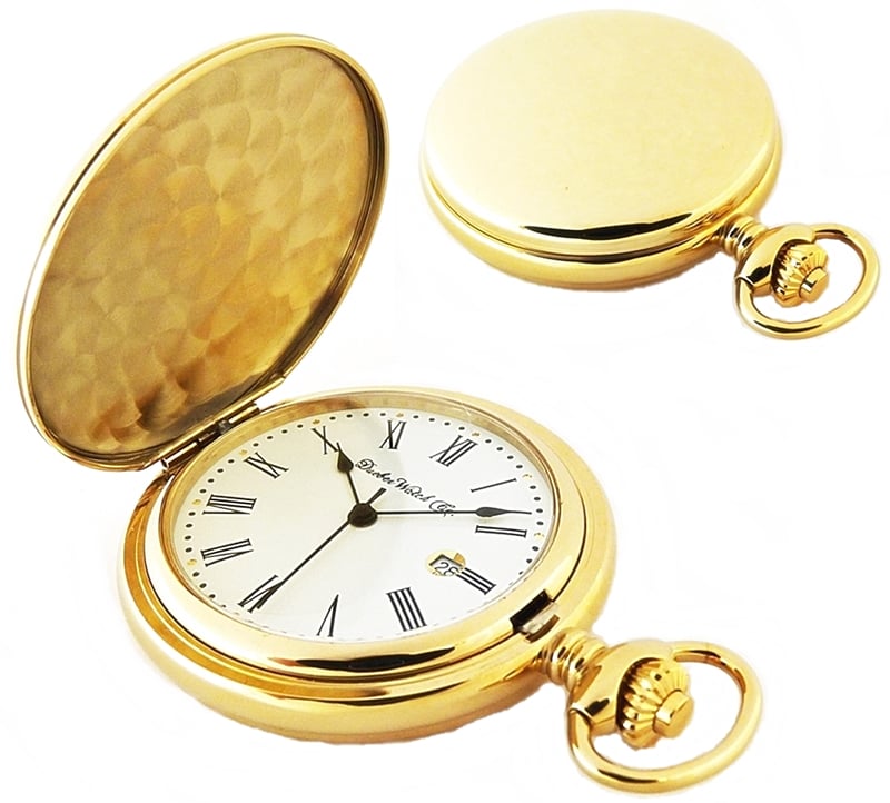 Dueber Yellow Gold Plated Stainless Steel Sport Chain Pocket Watch Chain  with Spring Ring 548G