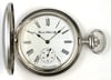 Dueber Pocket Watch with Swiss Made Mechanical Movement, Chrome Plated Steel Case, Model 26