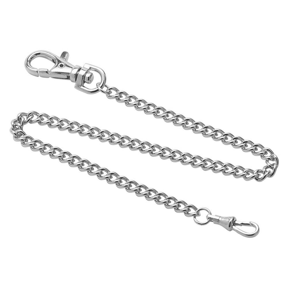 Image of Dueber Stainless Steel Chrome Plated Pocket Watch Chain (3548-W) 548WLC