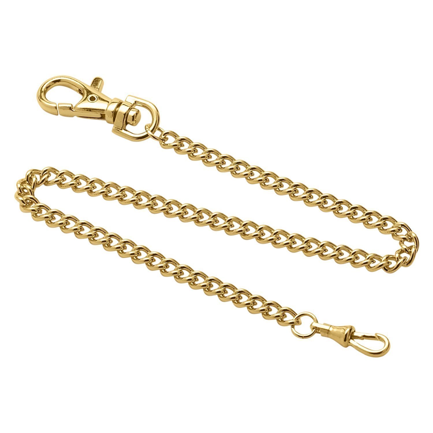 Dueber Stainless Steel Gold Plated Pocket Watch Chain (3548G) 548GLC Dueber Watch Co Dueber Stainless Steel Gold Plated Pocket Watch Chain (3548G) 548GLC Dueber Watch Co