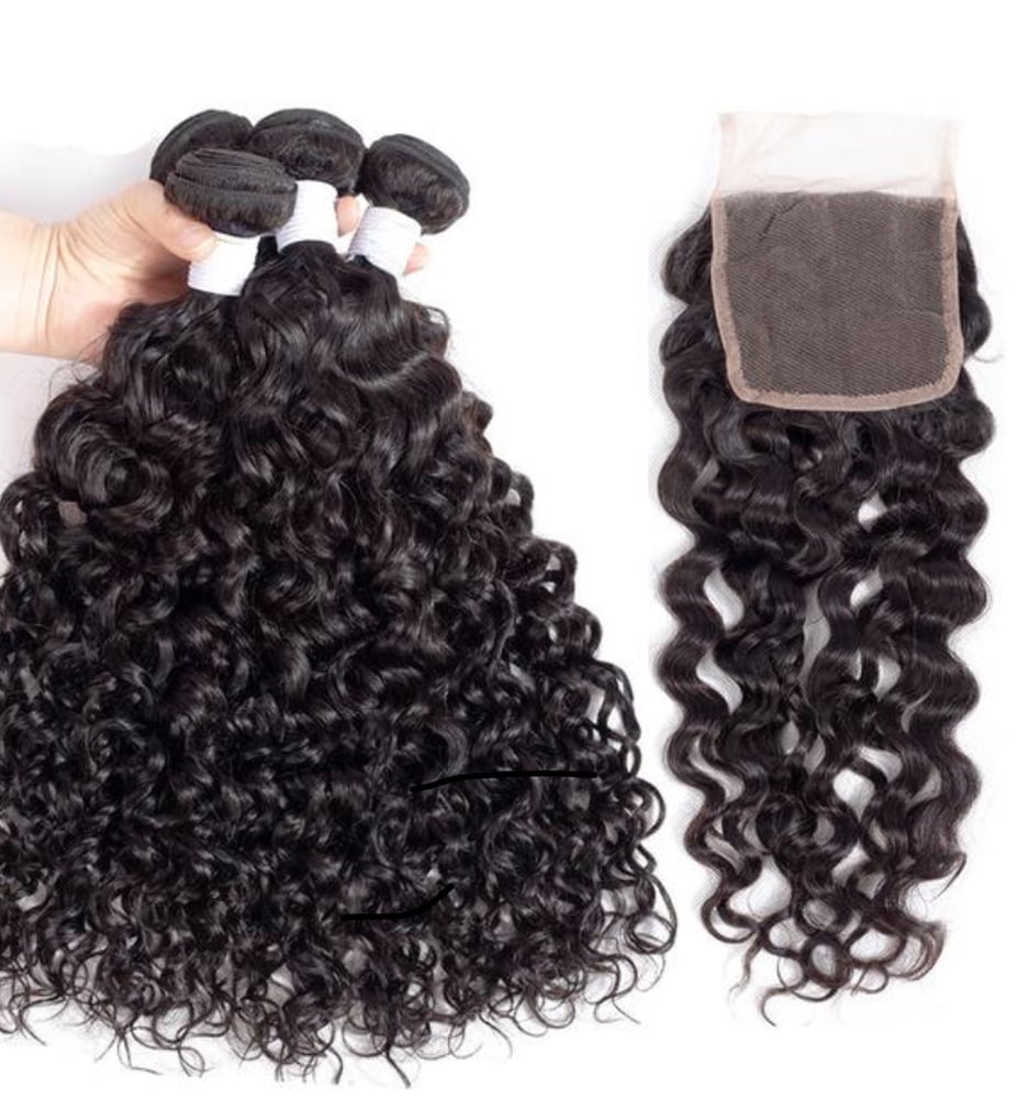 Image of Virgin Brazilian Water Wave Bundles with Closure
