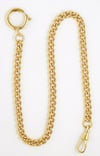 Dueber Yellow Gold Plated Stainless Steel "Sport Chain" Pocket Watch Chain with Spring Ring 548G