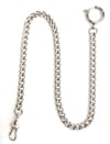 Dueber Chrome Plated Stainless Steel "Sport Chain" Pocket Watch Chain with Spring Ring 548W