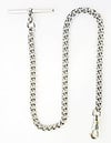 Dueber Chrome Plated Stainless Steel “Single Albert” Pocket Watch Chain 548WT