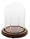 Dueber Pocket Watch Glass Display Dome with Clear Stand, Real Walnut Base 3″x4″ DBR238-31WD