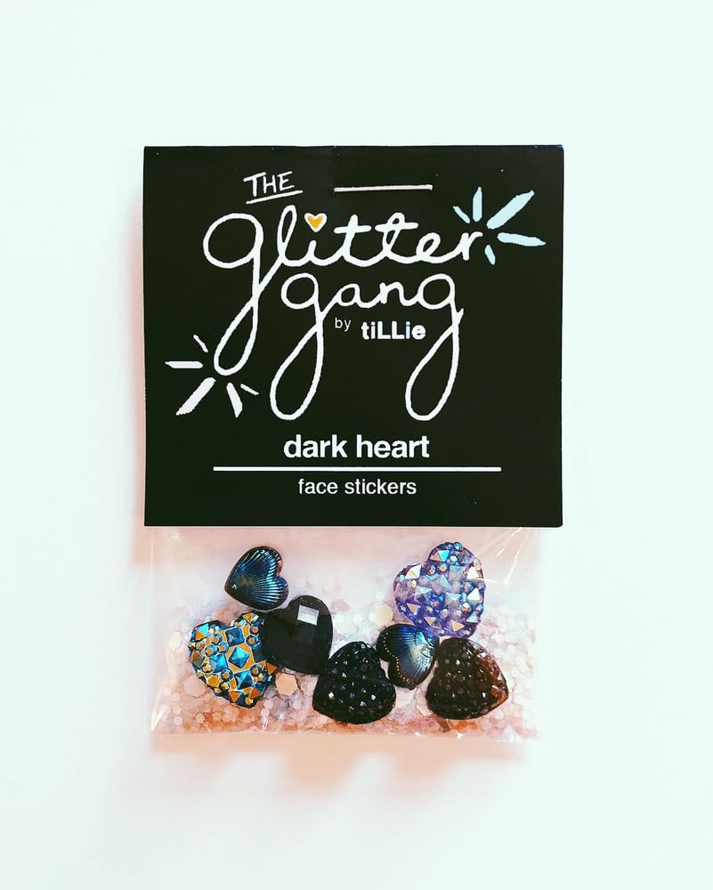 Image of The Glitter Gang Facial Stickers - Black Heart