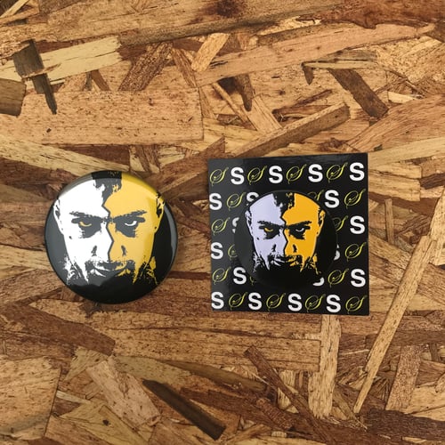 Image of I'm God's Lonely Man by Chris "QuiltFace" Garofalo (Button & Pin)