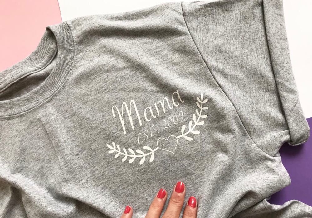 Image of Mama EST. my heart tee