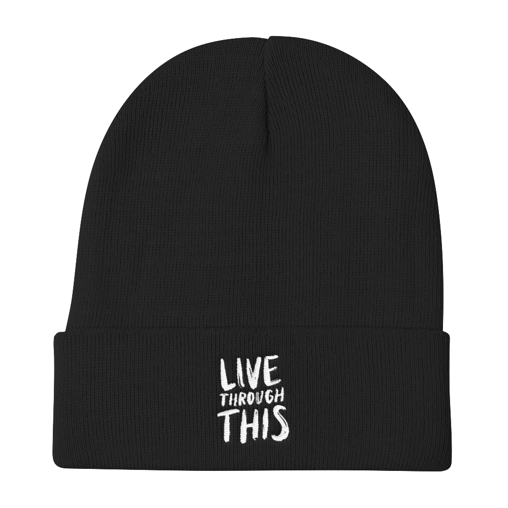 Image of Unisex Brushstroke Beanie - Black