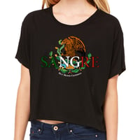 Ladies Mexican Sangre crop tee