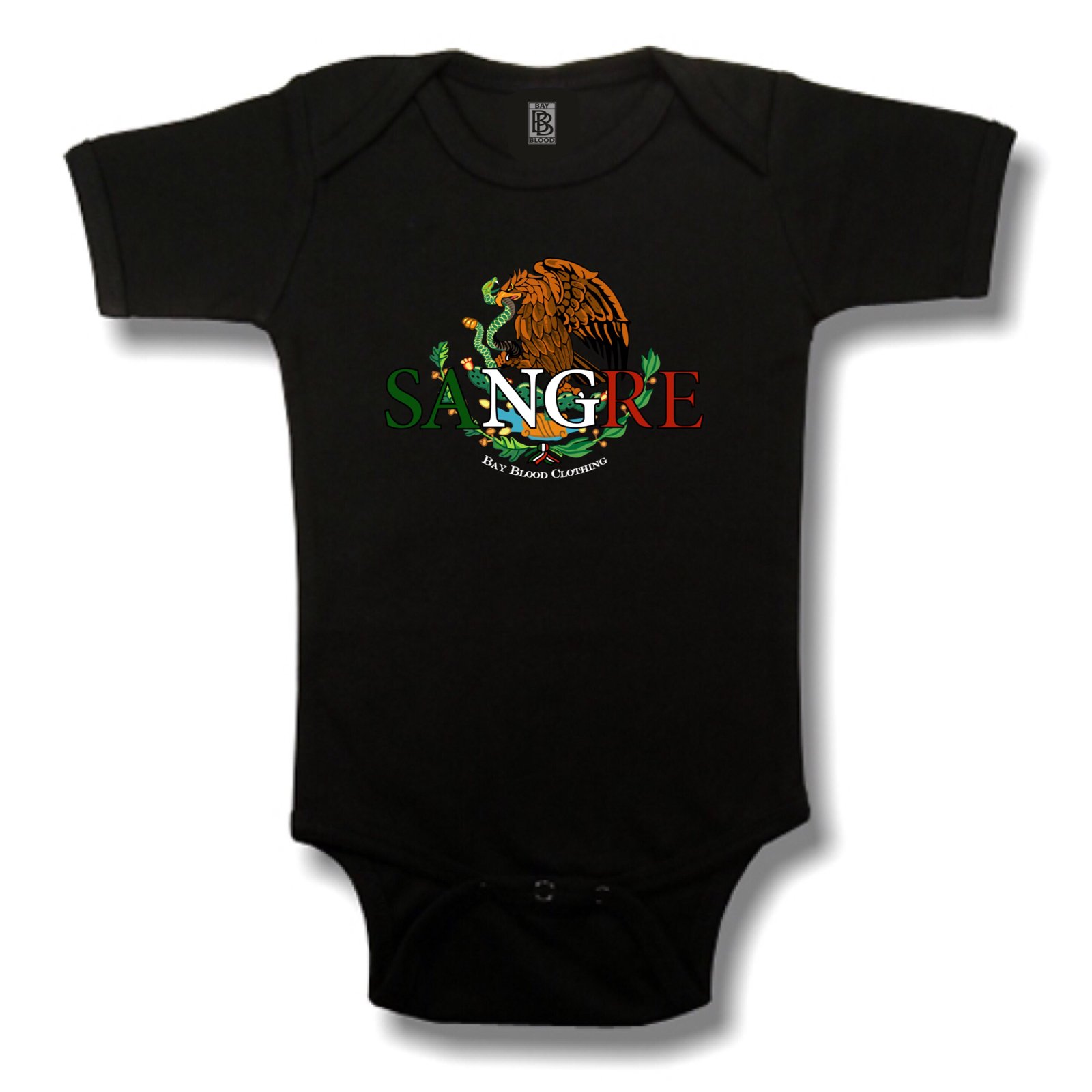 Mexican Sangre Onesies (Black) / Bay Blood Clothing