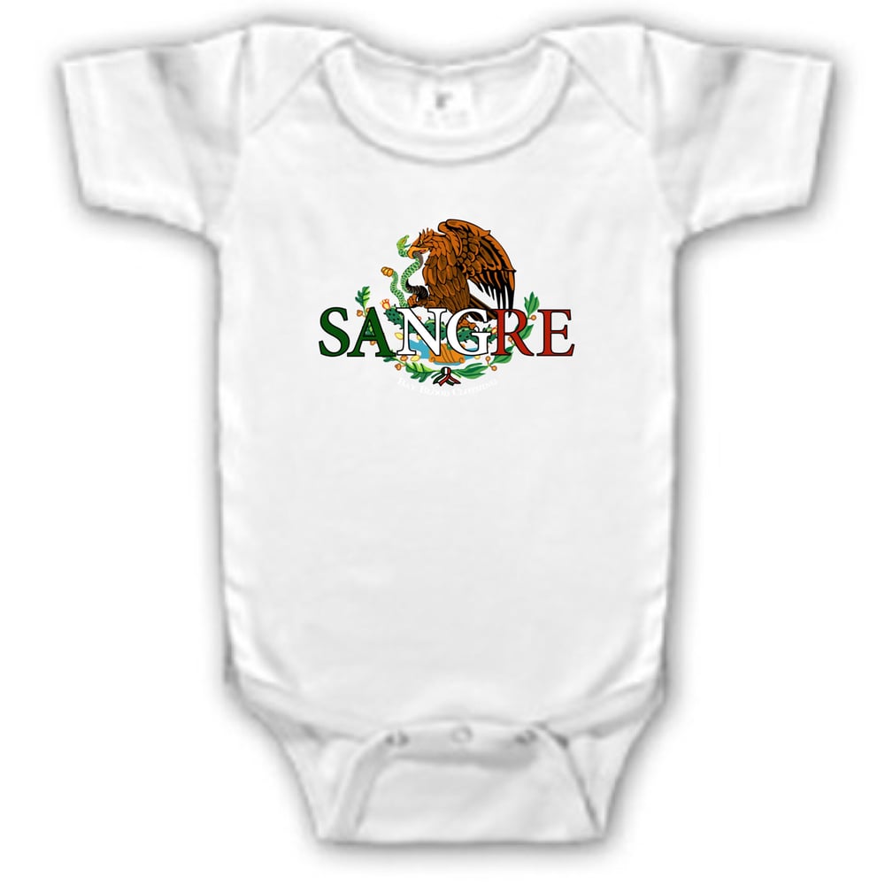 Image of Mexican Sangre Onesie (white)
