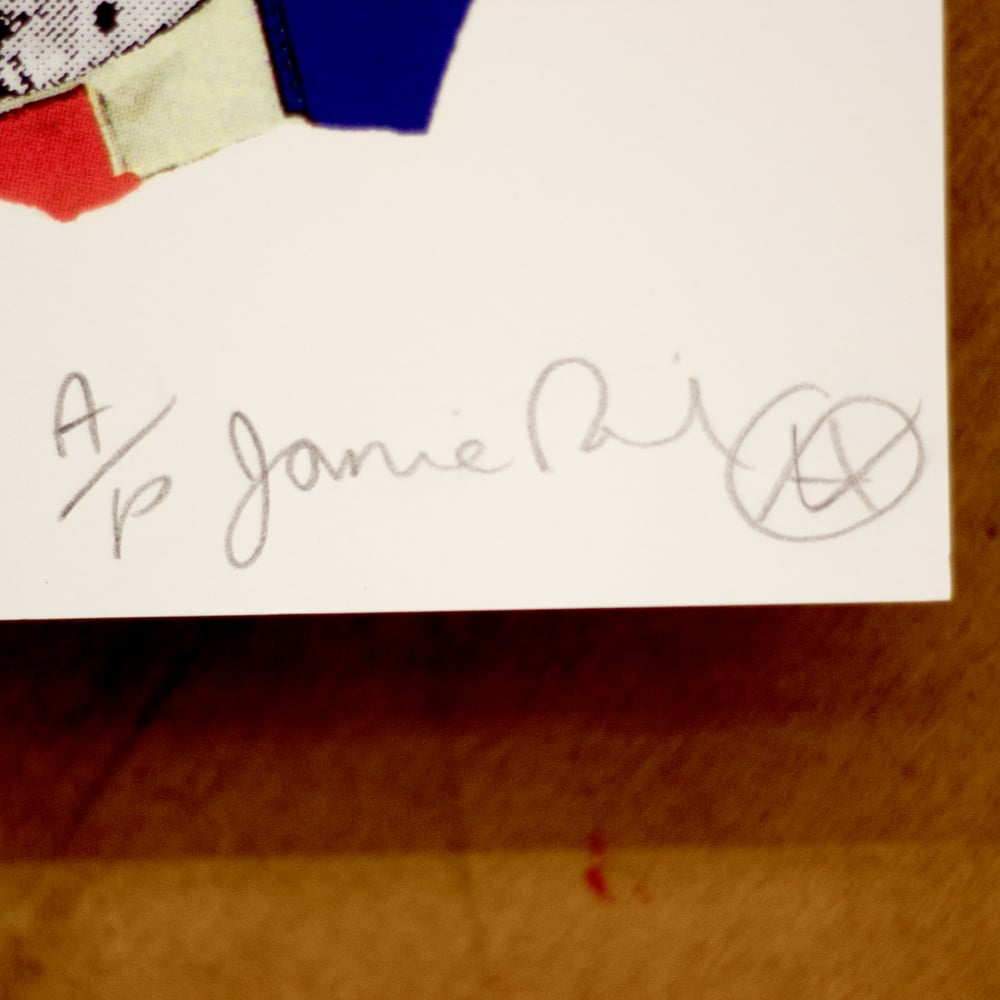 God Save The Florrie Jamie Reid Signed Print (Limited Print)