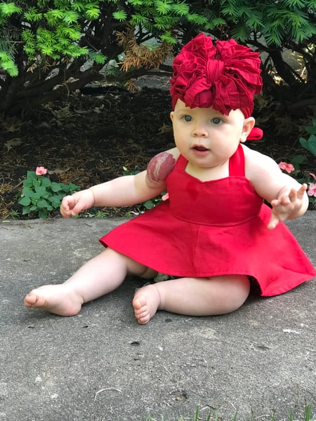 Image of Red Loralei Peplum