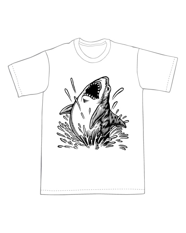 Jumping Shark T-shirt (B1) **FREE SHIPPING**