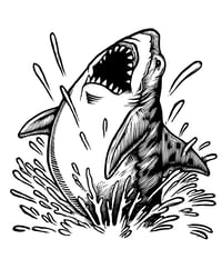 Image 5 of Jumping Shark T-shirt (B1) **FREE SHIPPING**
