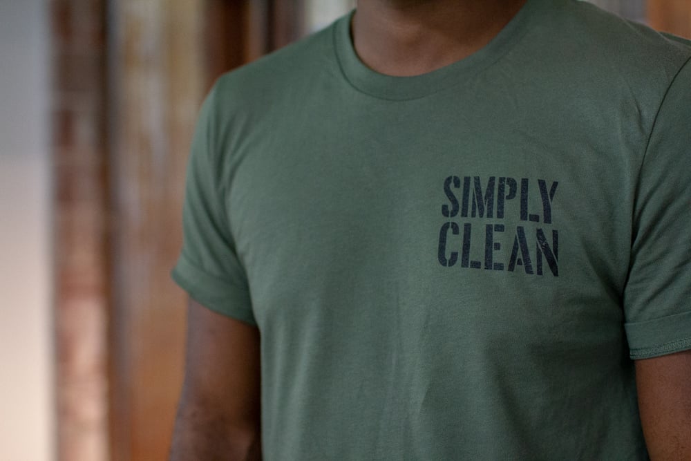 Image of Unisex "Military" Tee... Military Green/Black