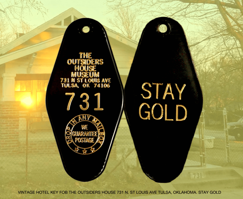 Image of The Outsiders House Museum Vintage Hotel "731" Key Tag