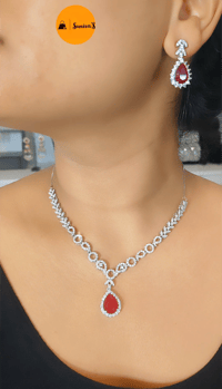 Image 2 of Muna_Premium Quality Australian Diamond Pendant Set  
