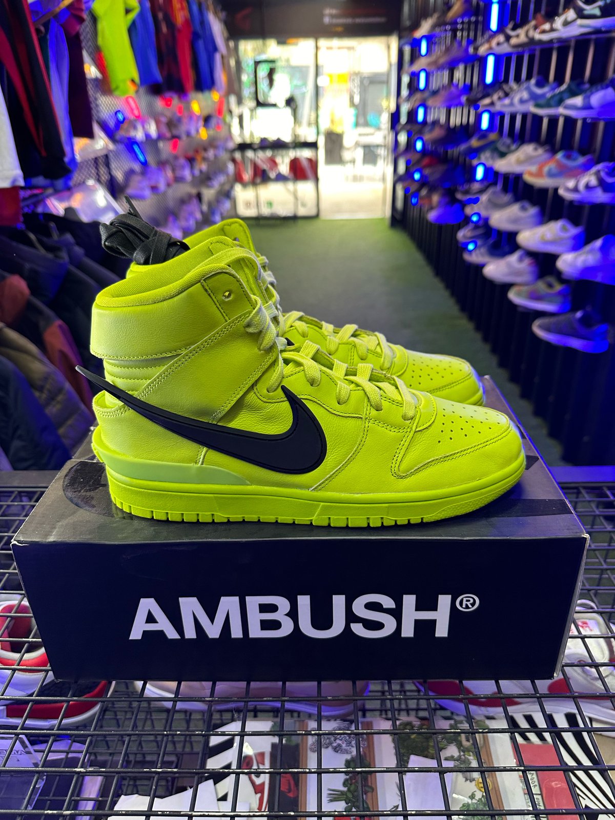 NIKE DUNK HIGH X AMBUSH FLASH LIME | Manfredi's exclusive Sneakers