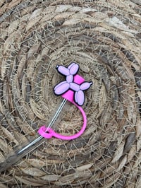 Image 2 of Pink Balloon Dog Straw Topper
