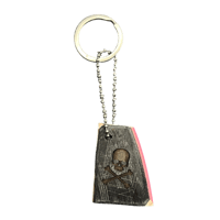 Image 1 of super evil skull and crossbones keychain