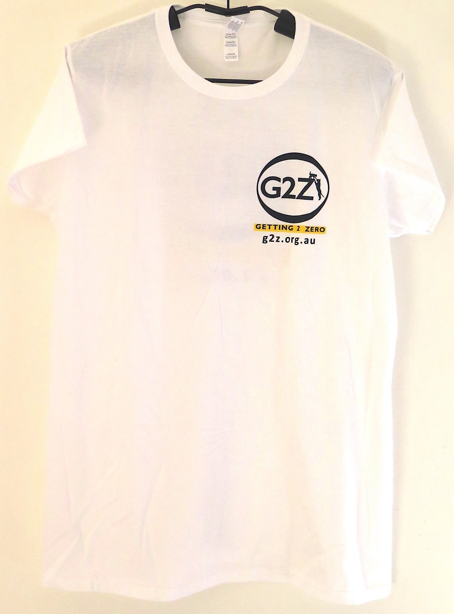 Image of G2Z White Womens T-shirt Crew Neck