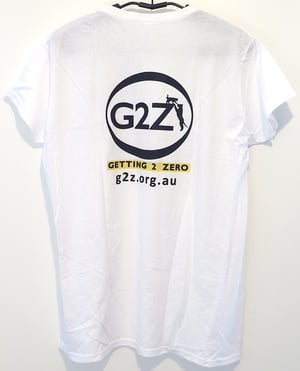 Image of G2Z White Womens T-shirt Crew Neck