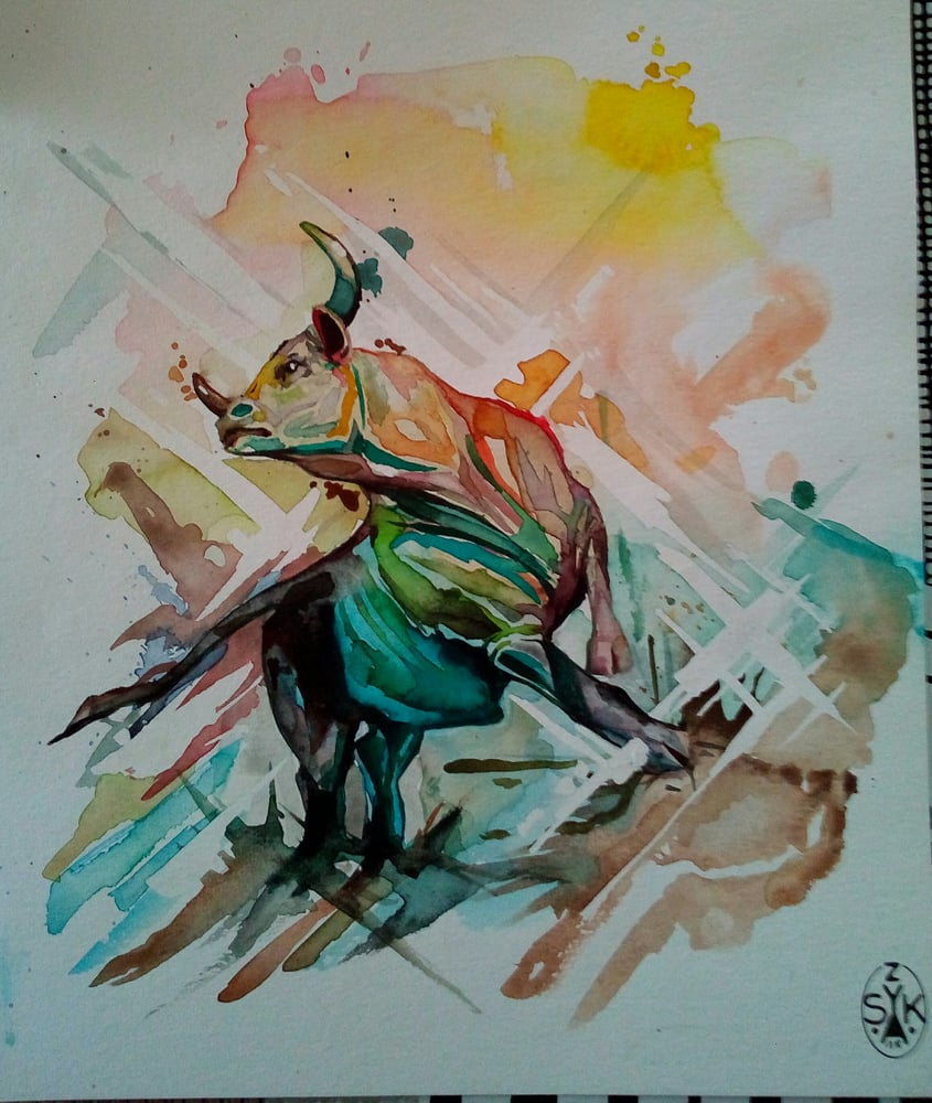 Image of WATERCOLOR ILLUSTRATION " ZEUS"