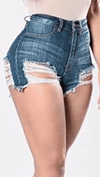 Blue Jean Highwaist Shorts