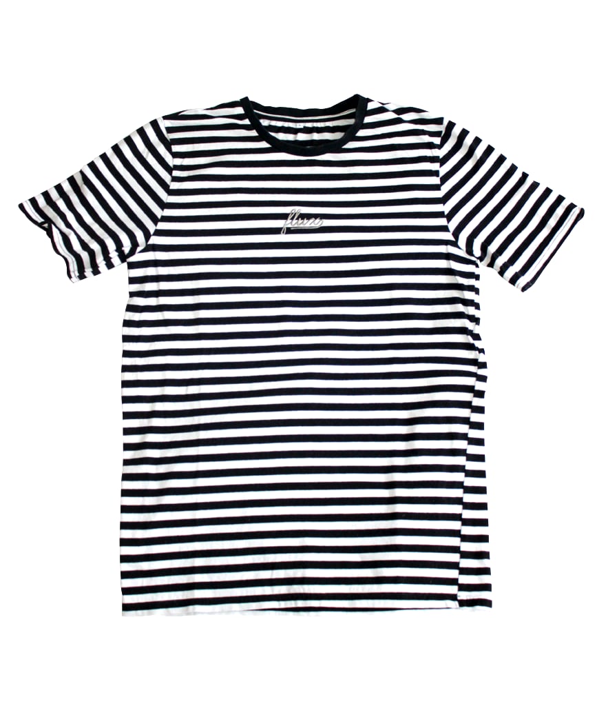 Image of Striped Shortsleeve T-Shirt - Black