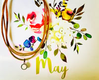 Image 3 of Suede Wrap Choker with Aromatic Pendant