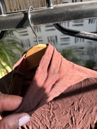 Image 2 of Brown soft tee neck top