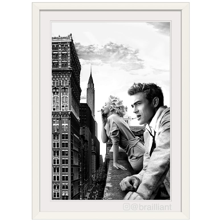 Image of James Dean + Marilyn Monroe, NYC Wall Art. ©2014
