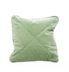 SAS QUILTED VELVET 45 CUSHION - PALE GREEN